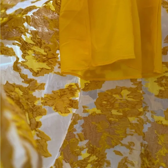 Showpo Yellow and Gold damask Floral Midi Dress - Picture 8 of 8